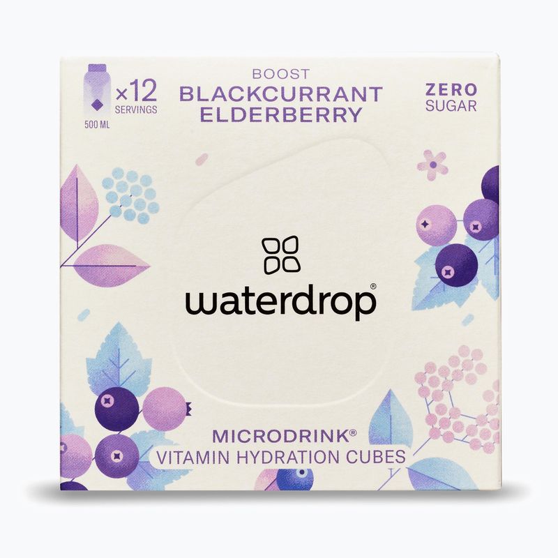 Izotonický nápoj waterdrop Microdrink Boost 12 kociek blackurrant/eldelberry 2