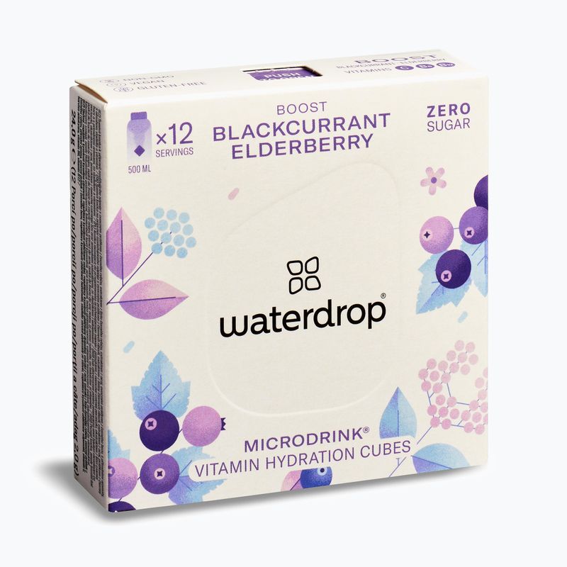 Izotonický nápoj waterdrop Microdrink Boost 12 kociek blackurrant/eldelberry 3