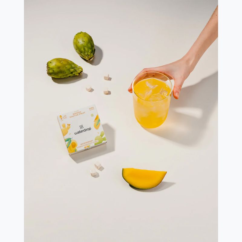Energetický nápoj Microenergy Oro waterdrop energy drink 12 kociek guayusa/mango 2