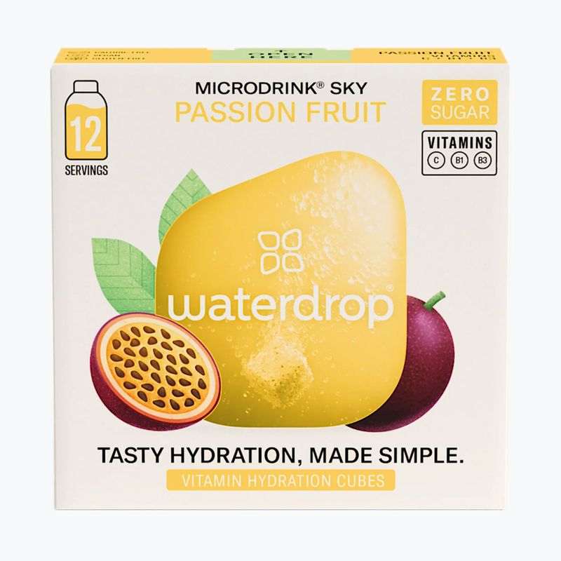 Izotonický nápoj waterdrop Microdrink Sky 12 kociek pineberry passion fruit