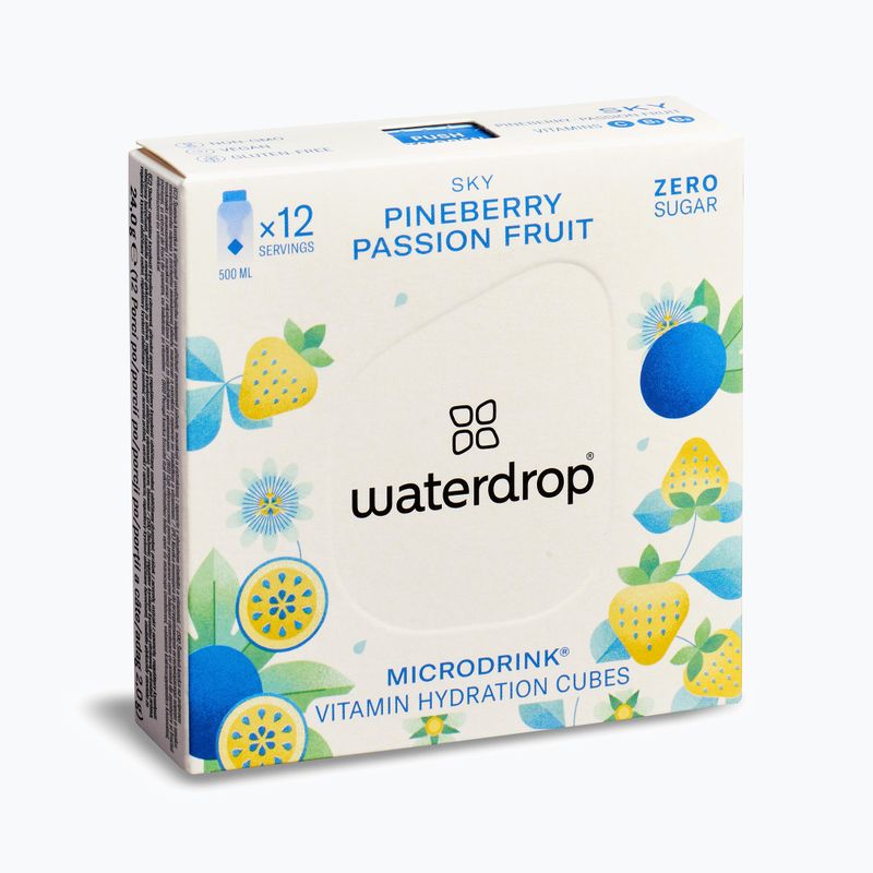 Izotonický nápoj waterdrop Microdrink Sky 12 kociek pineberry passion fruit 2