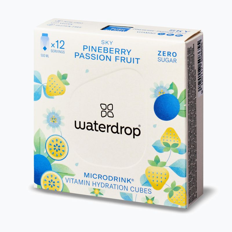 Izotonický nápoj waterdrop Microdrink Sky 12 kociek pineberry passion fruit 3
