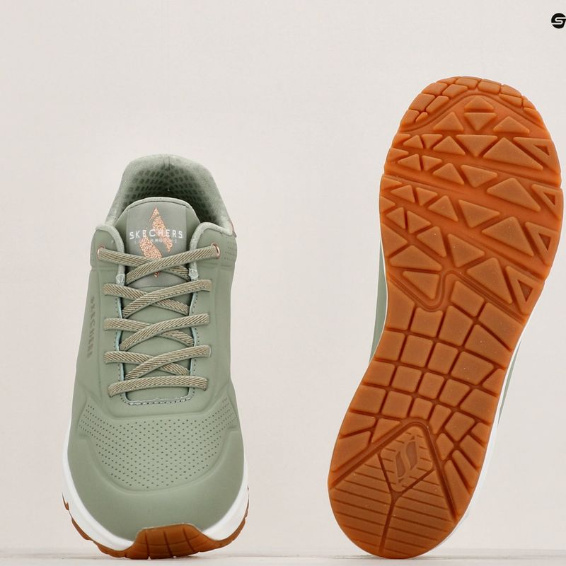 Dámske topánky SKECHERS Uno Shimmer Away sage/rose gold/mesh 10
