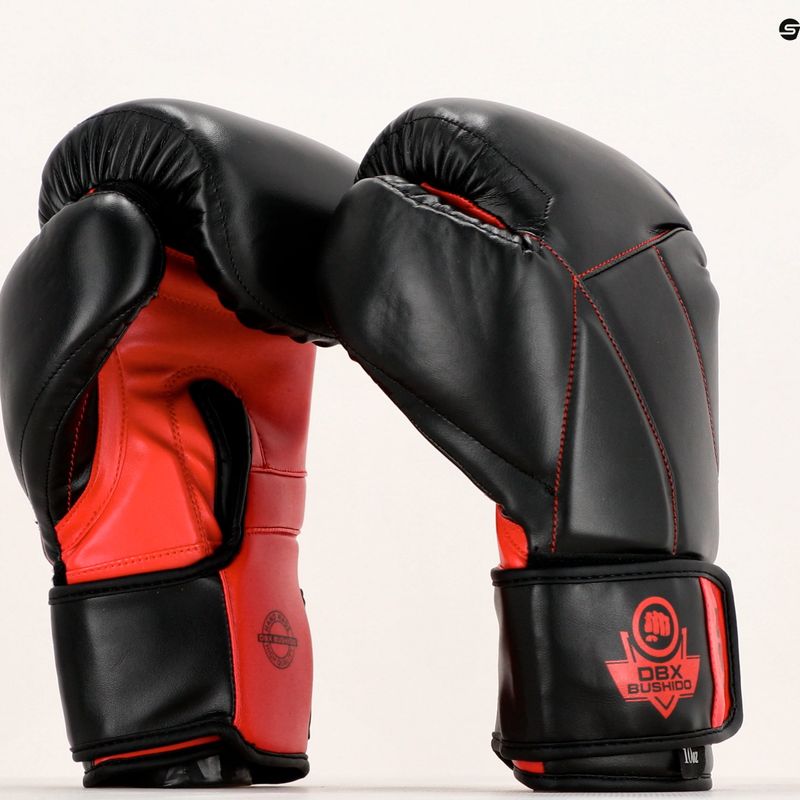 DBX BUSHIDO "Hammer - Red" Muay Thai boxerské rukavice čierna/červená 19