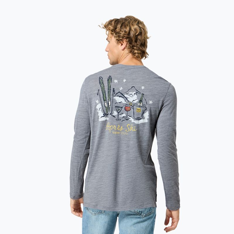 Pánske tričko longsleeve super.natural Apres Ski cashmere grey melange/various 3