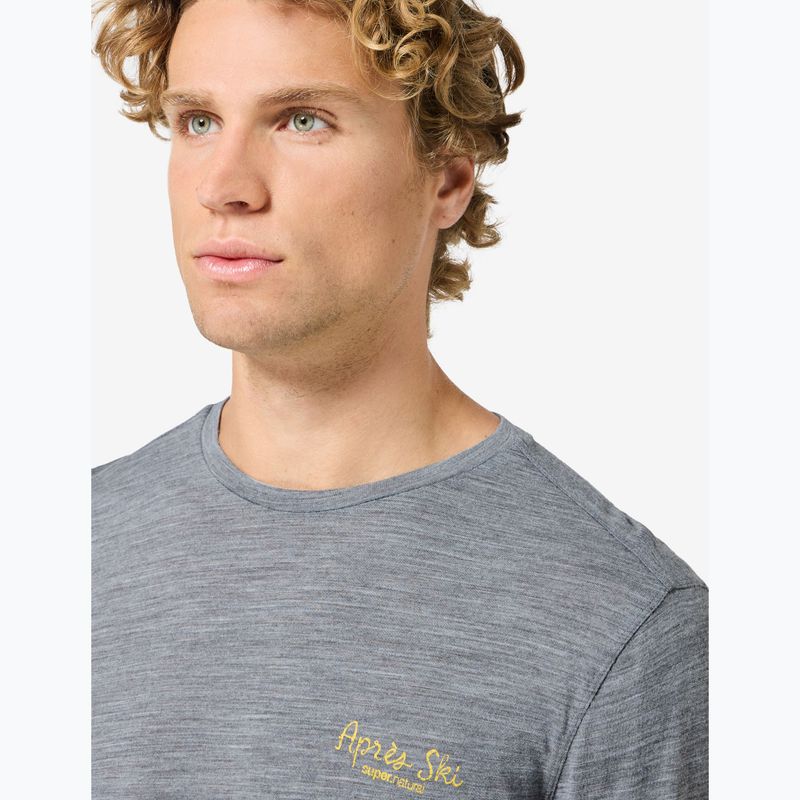 Pánske tričko longsleeve super.natural Apres Ski cashmere grey melange/various 4