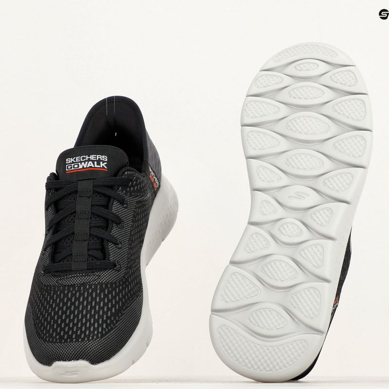 Pánske topánky SKECHERS Slip-ins Go Walk Flex New World black/white/orange 10