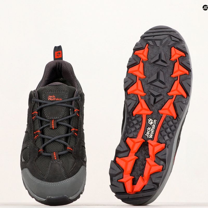 Pánske trekové topánky Jack Wolfskin Vojo 3 Texapore Low grey/orange 10