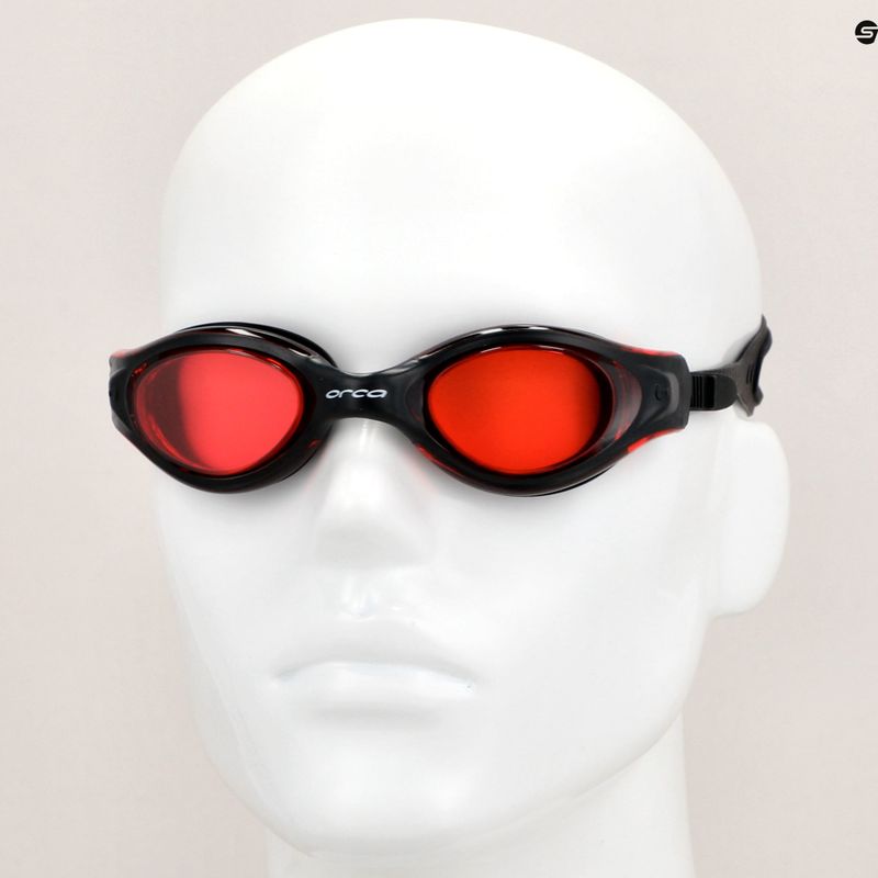 Plavecké okuliare Orca Killa Vision červeno-čierne 8