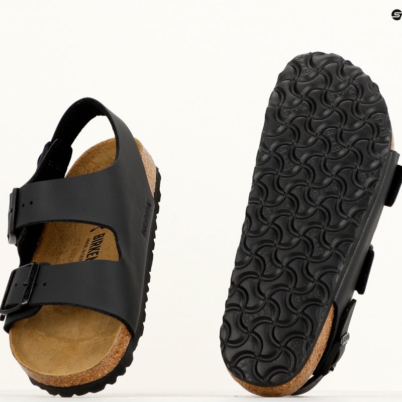 BIRKENSTOCK Milano BF Úzke čierne sandále 11