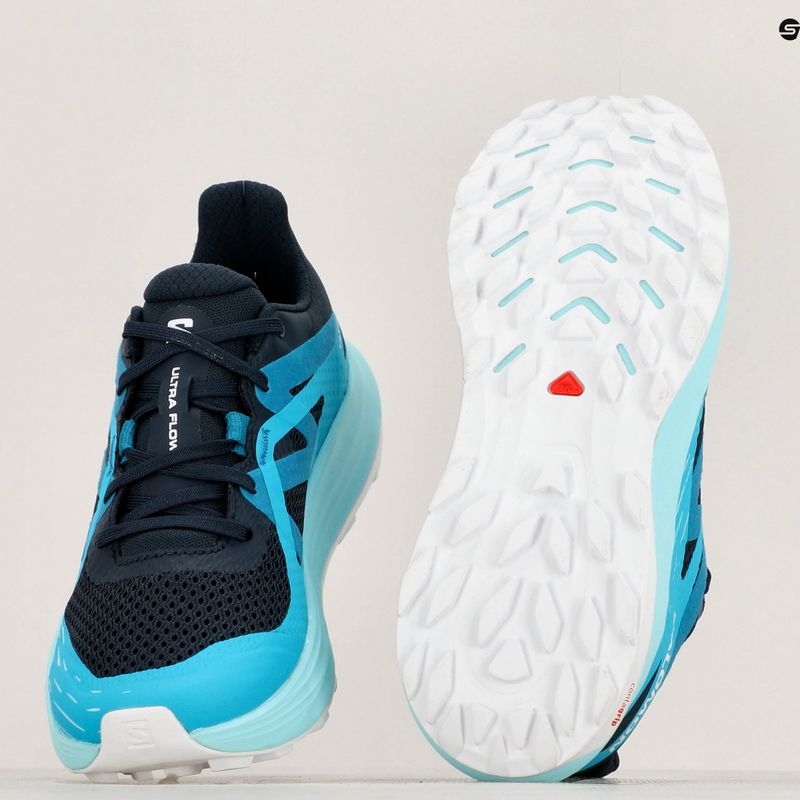 Dámska bežecká obuv Salomon Ultra Flow carbon/peacock blue/white 16