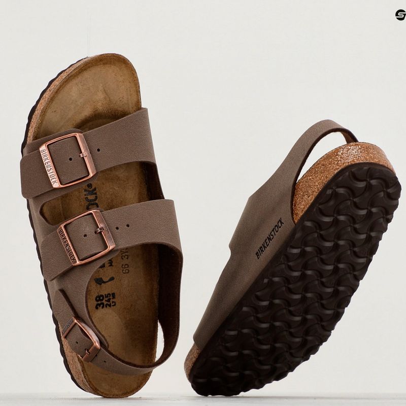 BIRKENSTOCK Milano BFBC Úzke sandále moka 11