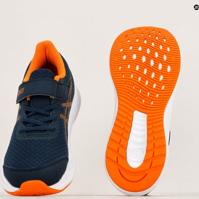 Detská bežecká obuv ASICS Patriot 13 PS francúzska modrá/jasne oranžová 12