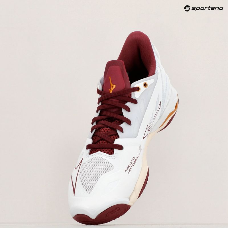 Dámska hádzanárska obuv Mizuno Wave Mirage 5 white/cabernet/mp gold 9