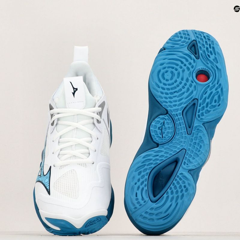 Pánska volejbalová obuv Mizuno Wave Momentum 3 white/sailor blue/silver 10