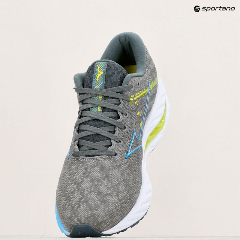 Pánska bežecká obuv Mizuno Wave Inspire 19 gray/jet blue/bolt2neon 11