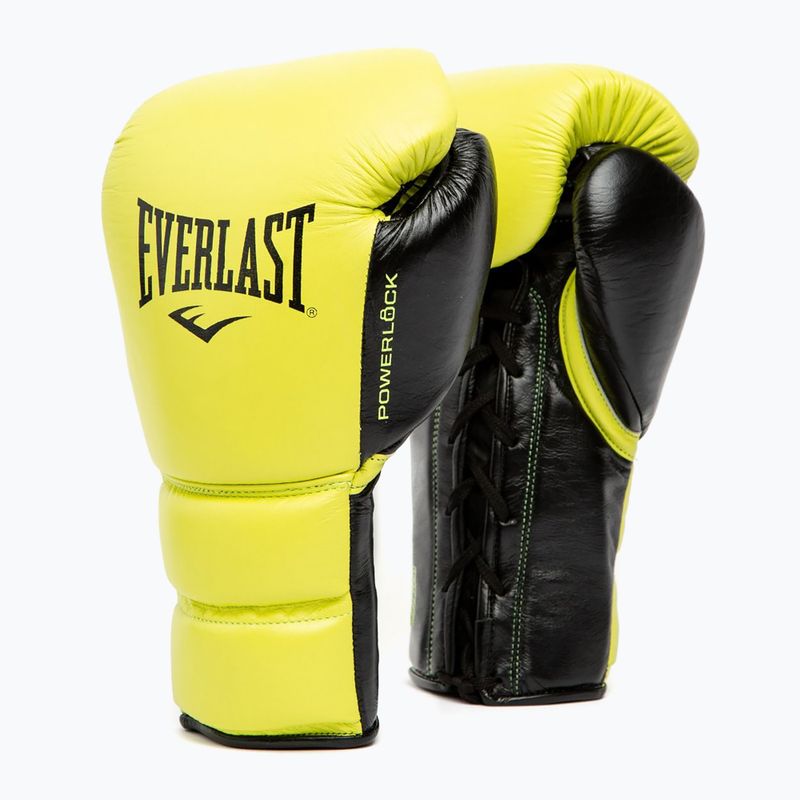 Boxerské rukavice Everlast Powerlock 2 Laced Pro Training neónovo žlté 7