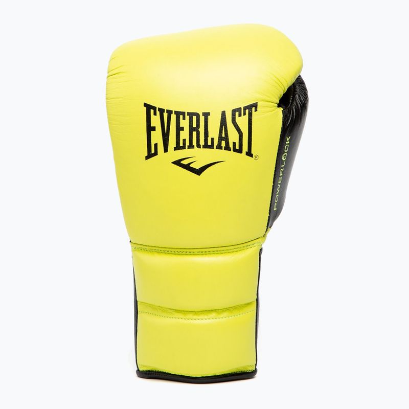 Boxerské rukavice Everlast Powerlock 2 Laced Pro Training neónovo žlté 8