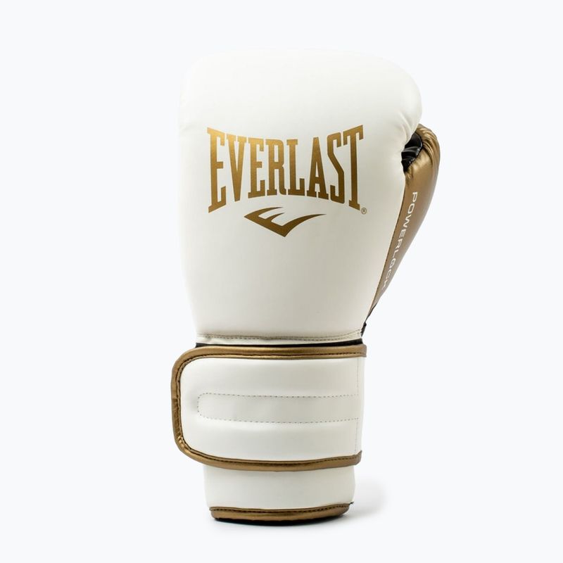 Boxerské rukavice Everlast Powerlock 2 bielo-zlaté 2