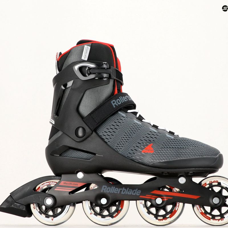 Pánske kolieskové korčule Rollerblade Spark 84 dark grey/red 9