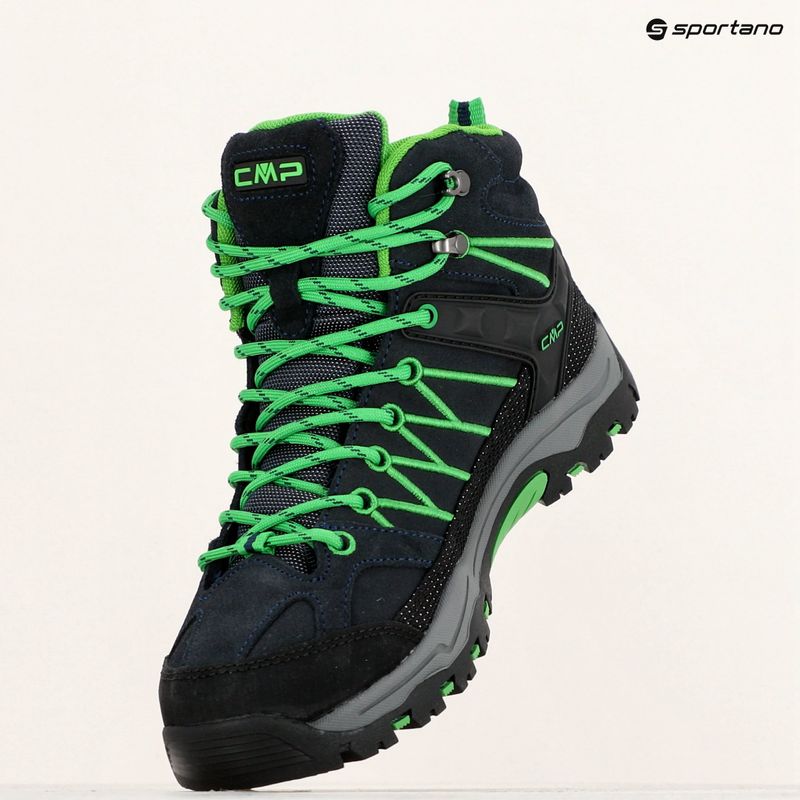 Detské trekové topánky CMP Rigel Mid blue/gecko 9