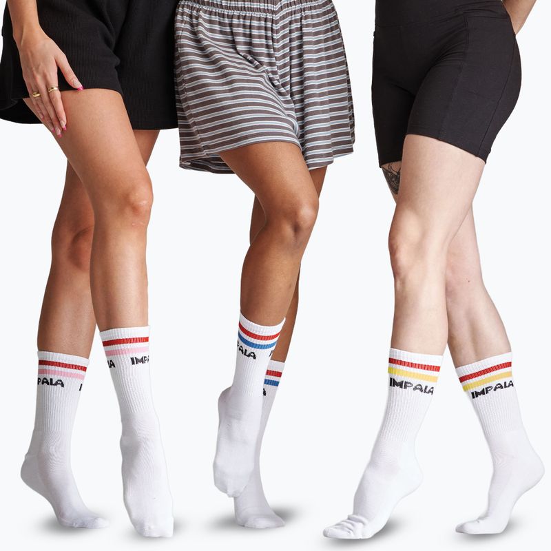Dámske ponožky IMPALA Stripe 3 páry white 3
