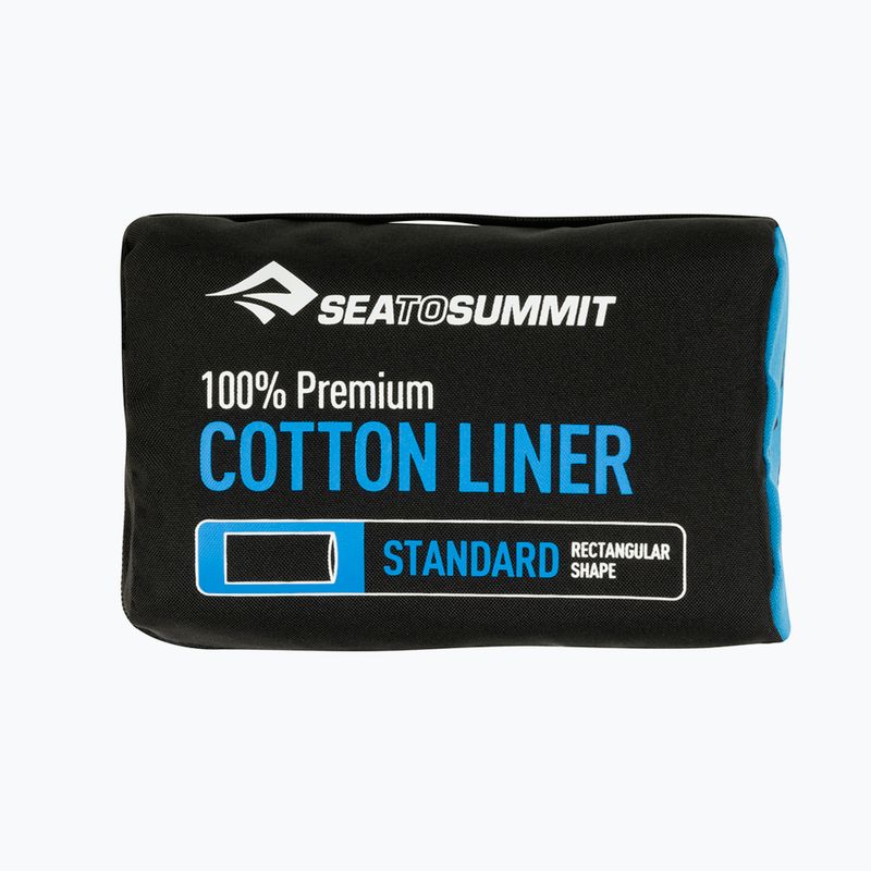 Bavlnená cestovná vložka do spacieho vaku Sea to Summit Premium navy blue ASTDOSNB