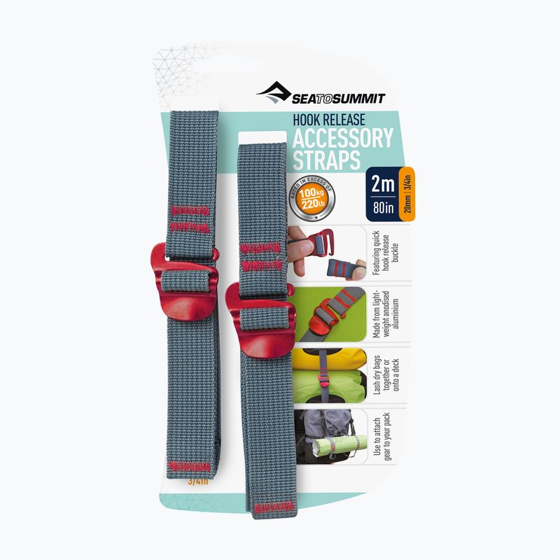 Upevňovací popruh Sea to Summit Hook Release Accessory Strap red 2