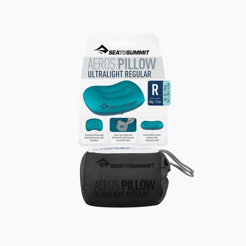 Sea to Summit Aeros Ultraľahký cestovný vankúš Regular grey APILULRGY 5