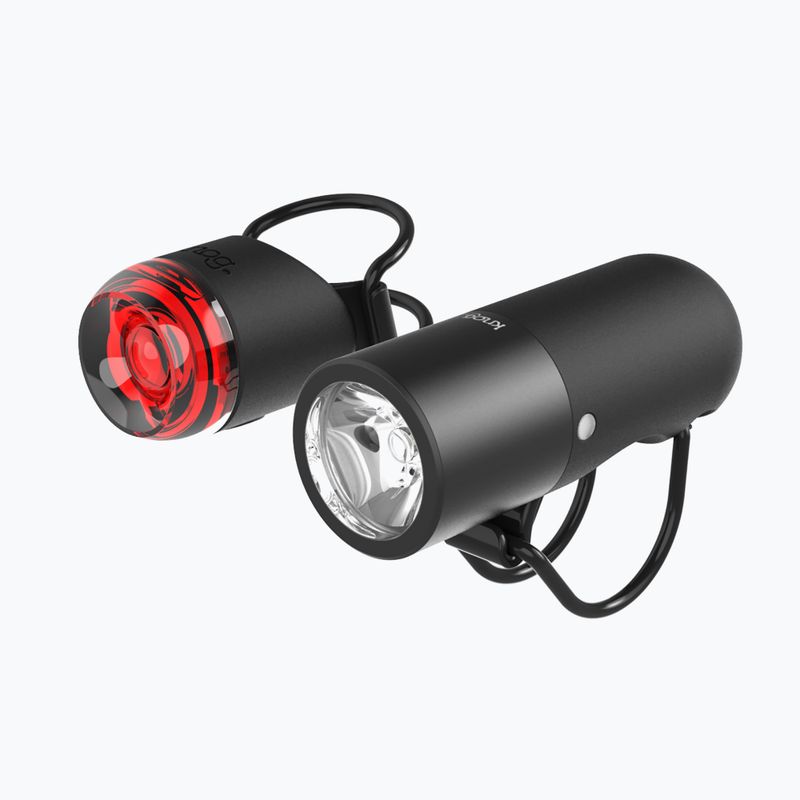 Sada svetiel na bicykel Knog Plugger Twinpack čierna 2