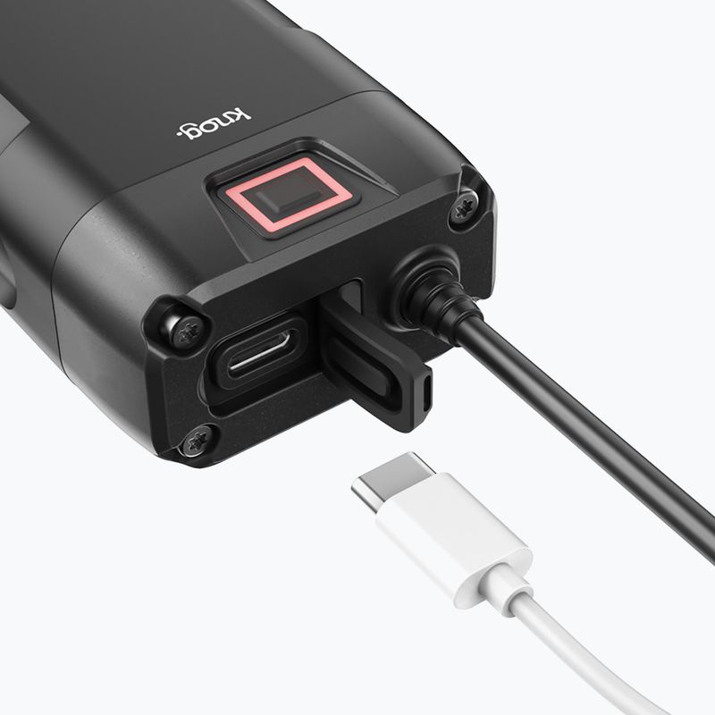 Predné svetlo na bicykel Knog Blinder X 1800 + batéria 10000mAh black 6