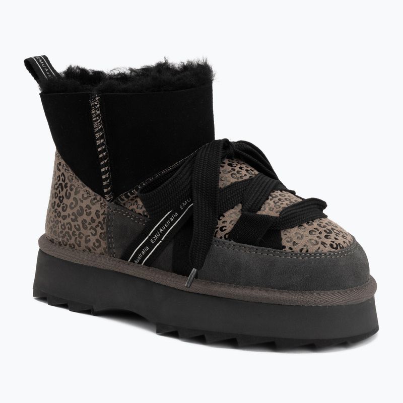Dámske snehule EMU Australia Blurred Micro Patchwork Leo charcoal