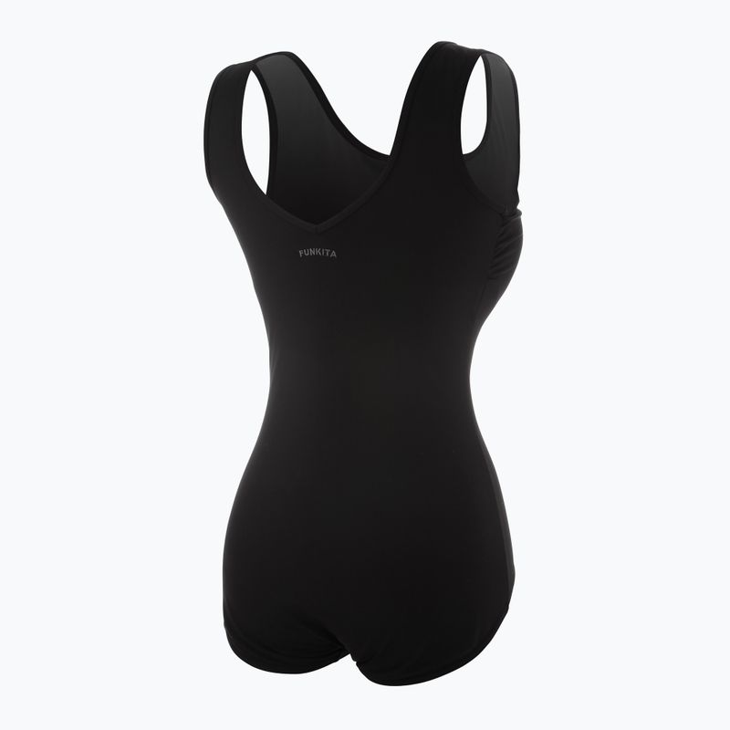 Dámske jednodielne plavky Funkita Zip Front One Piece still black 2