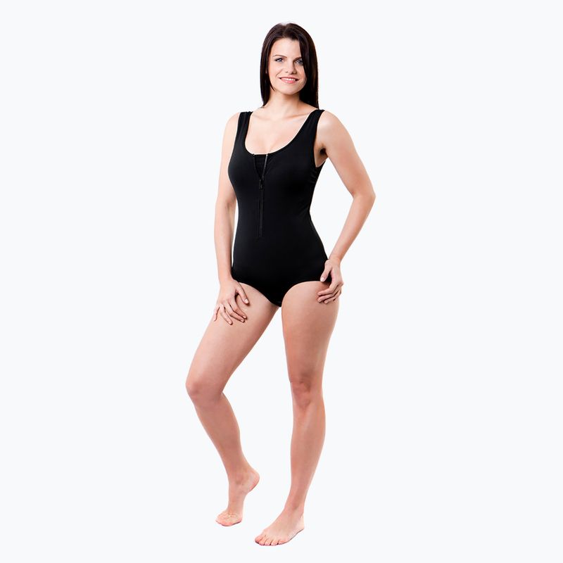 Dámske jednodielne plavky Funkita Zip Front One Piece still black 4