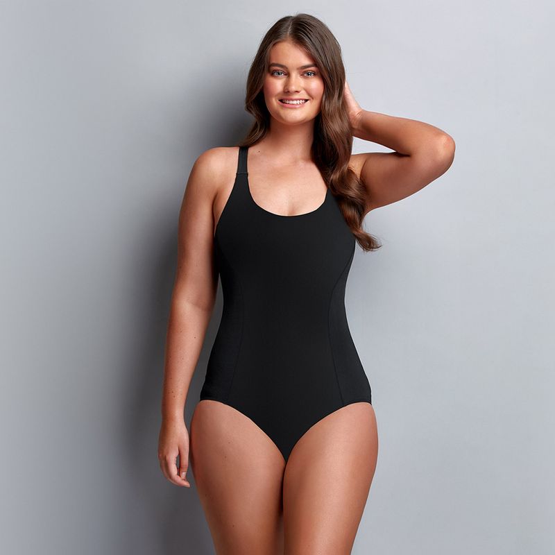 Dámske jednodielne plavky Funkita Brace Me Back One Piece still black 5