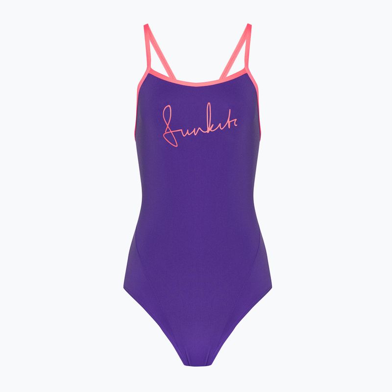 Dámske jednodielne plavky Funkita Single Strap One Piece purple punch