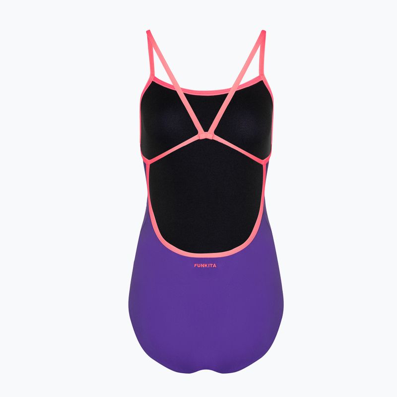 Dámske jednodielne plavky Funkita Single Strap One Piece purple punch 2