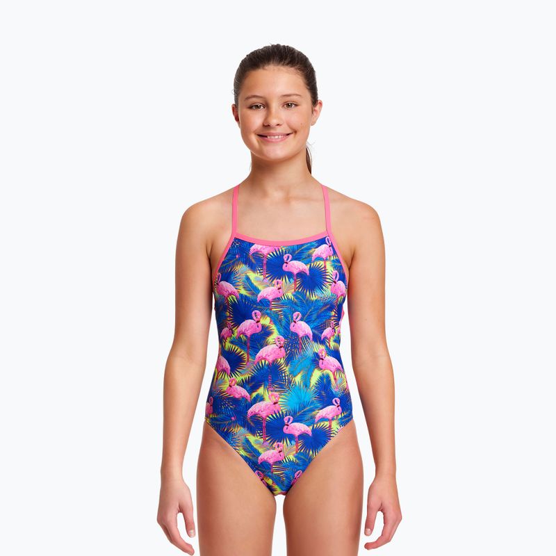 Funkita Detské jednodielne plavky s popruhmi modro-ružové FS38G71414 4