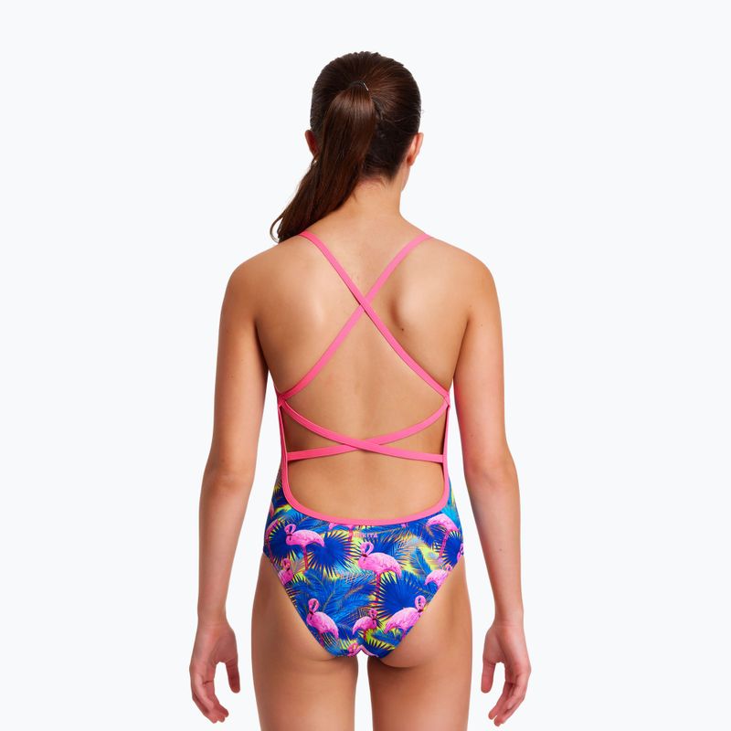 Funkita Detské jednodielne plavky s popruhmi modro-ružové FS38G71414 5