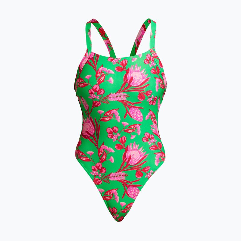 Funkita Jednodielne dámske plavky bez ramienok Zelená FKS020L7154912