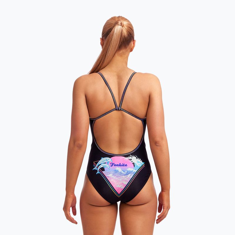 Dámske jednodielne plavky Funkita Single Strap Black FS15L7155816 4