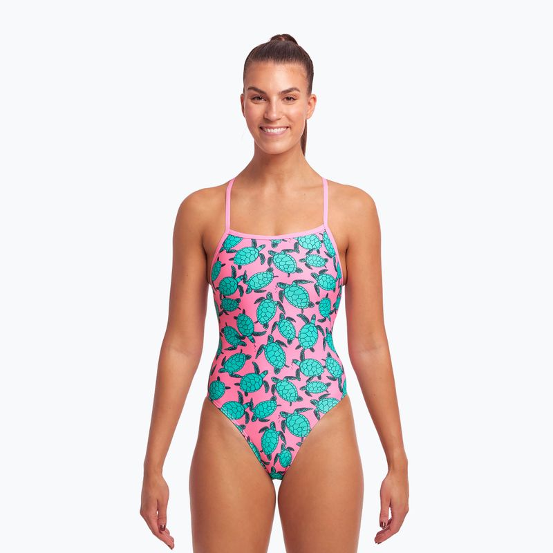 Funkita dámske jednodielne plavky Strapped In One Piece pink FS38L7156516 2