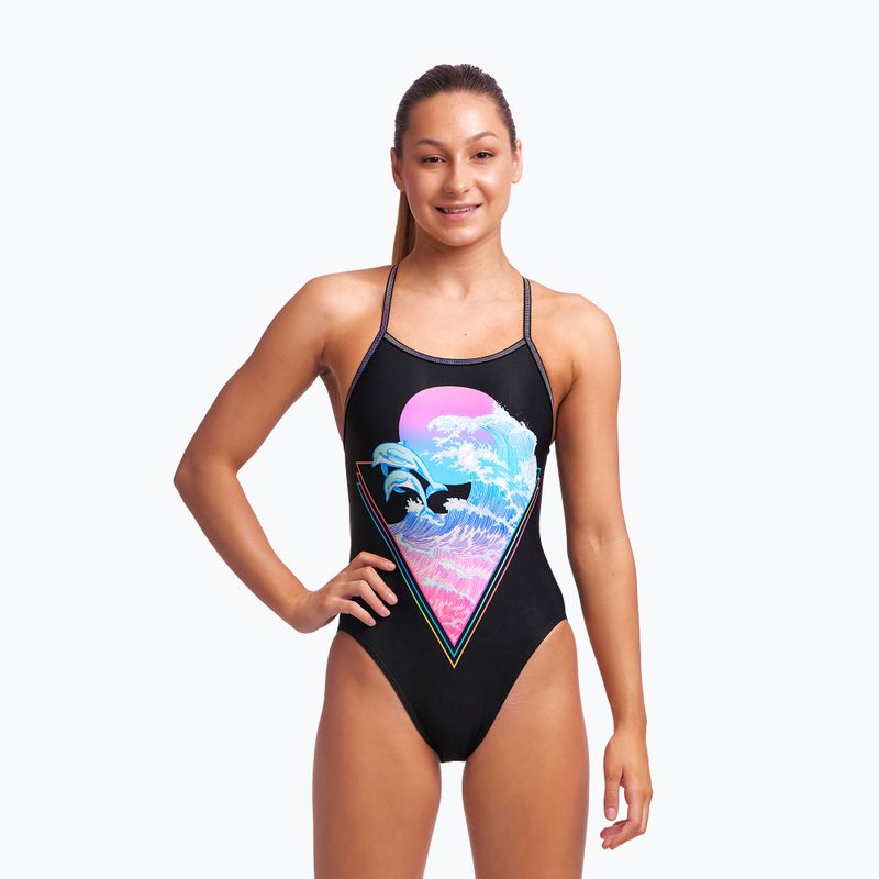 Funkita Jednodielne detské plavky s jedným ramienkom Black FS16G7155814 3