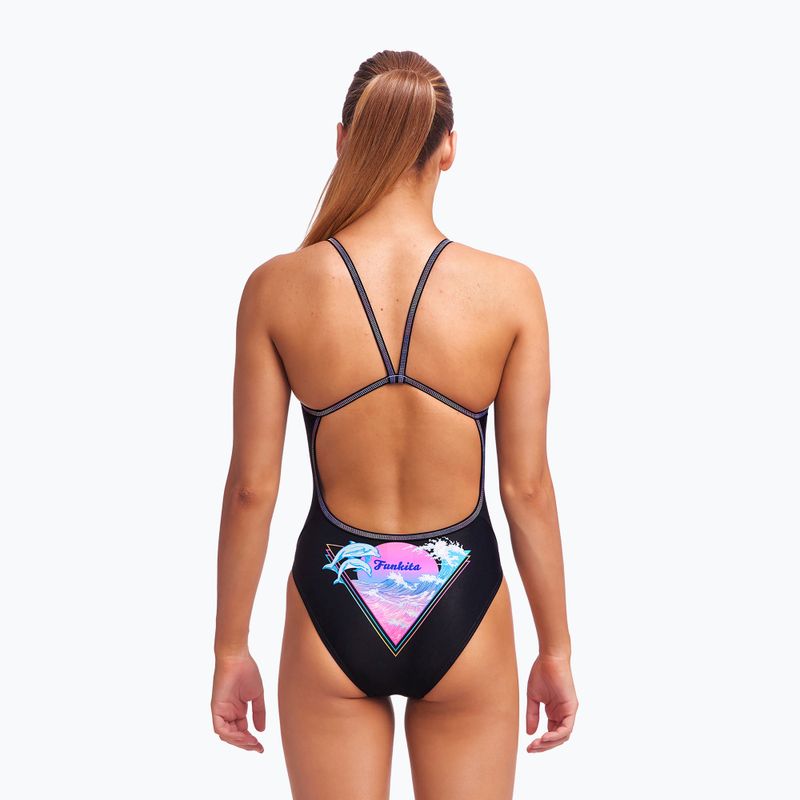 Funkita Jednodielne detské plavky s jedným ramienkom Black FS16G7155814 4