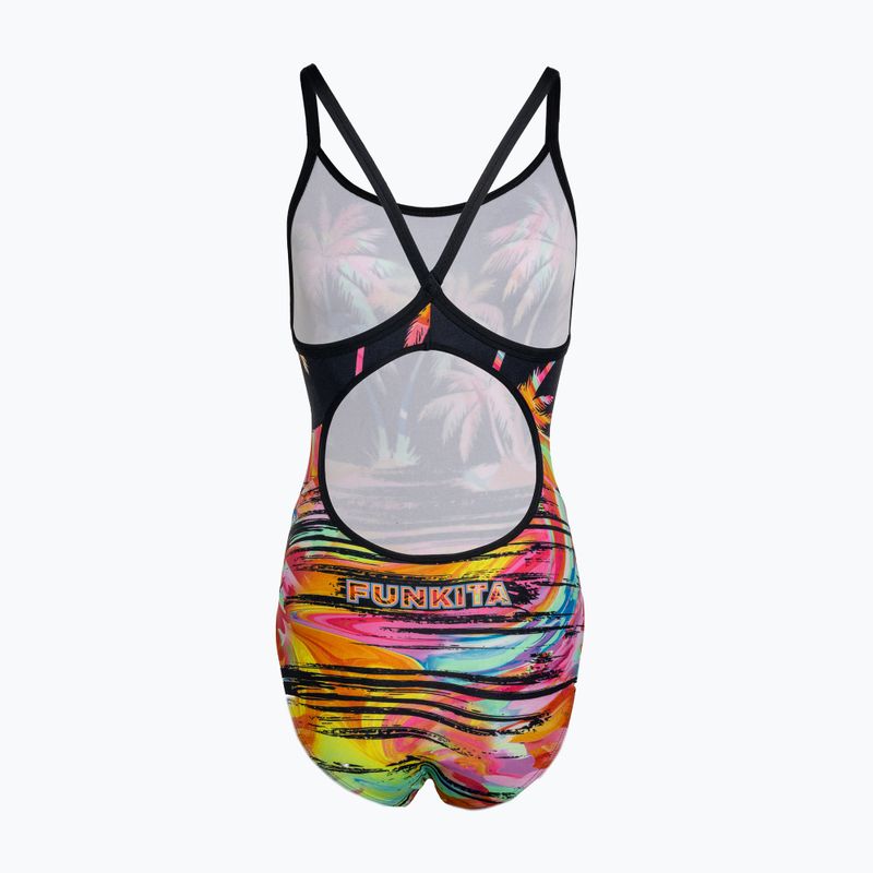 Dámske jednodielne plavky Funkita Diamond Back One Piece sunset city 2