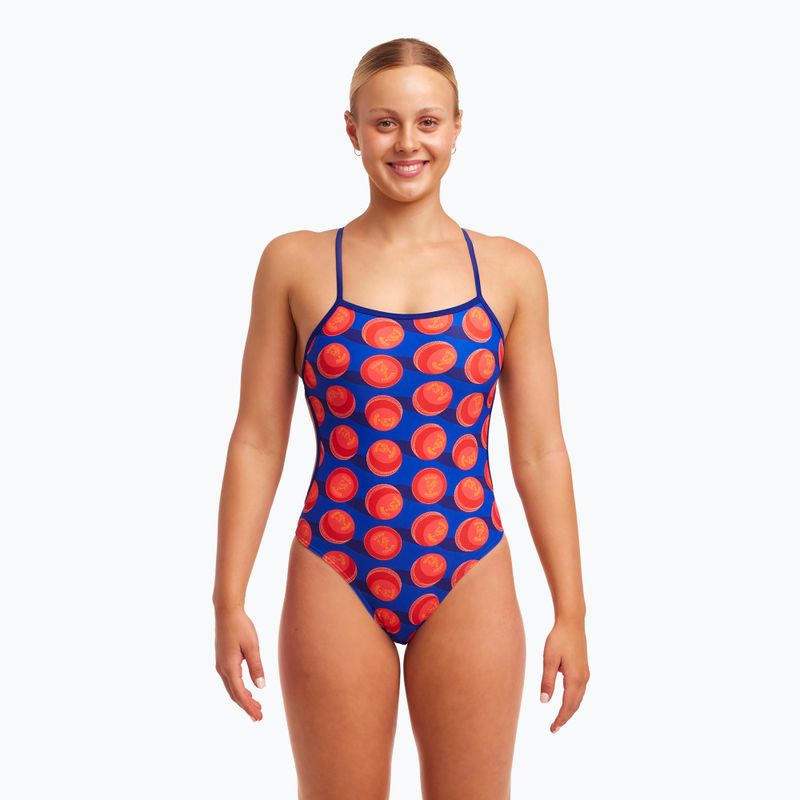 Funkita Twisted One Piece dámske plavky lesklé gule 5