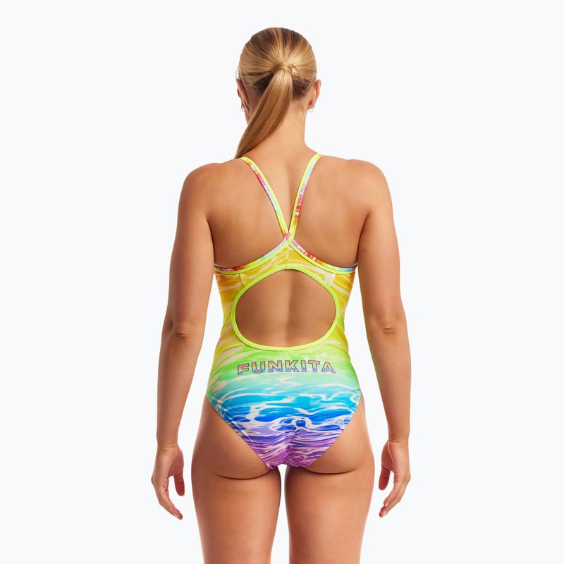 Dámske jednodielne plavky Funkita Diamond Back One Piece lake acid 4