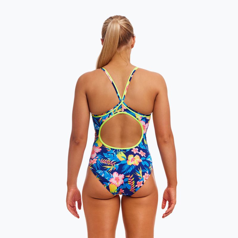 Dámske jednodielne plavky Funkita Diamond Back v farbe kvet 3