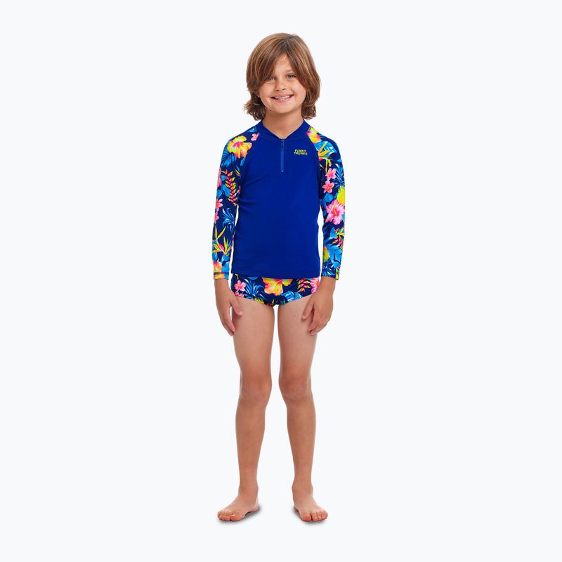 Detské tričko Funky Trunks Zippy Rash Vest Swim Shirt in bloom 2