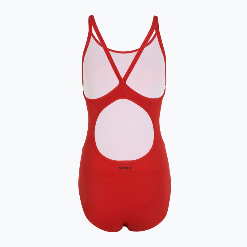 Dámske jednodielne plavky Funkita Diamond Back Still Red 2